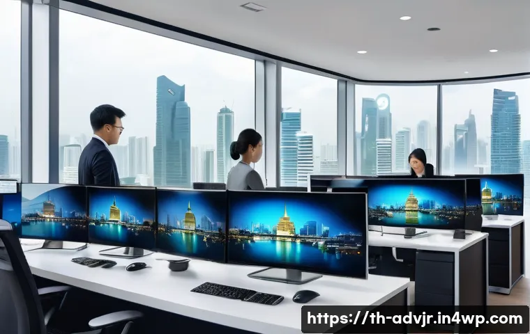 초개인화 마케팅의 윤리적 문제 - A modern digital marketing office scene in Bangkok with diverse Thai professionals working on comput...
