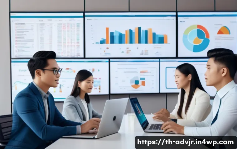 초개인화 마케팅 캠페인 실행 계획 - A modern Thai marketing analyst office scene showing diverse professionals analyzing customer behavi...